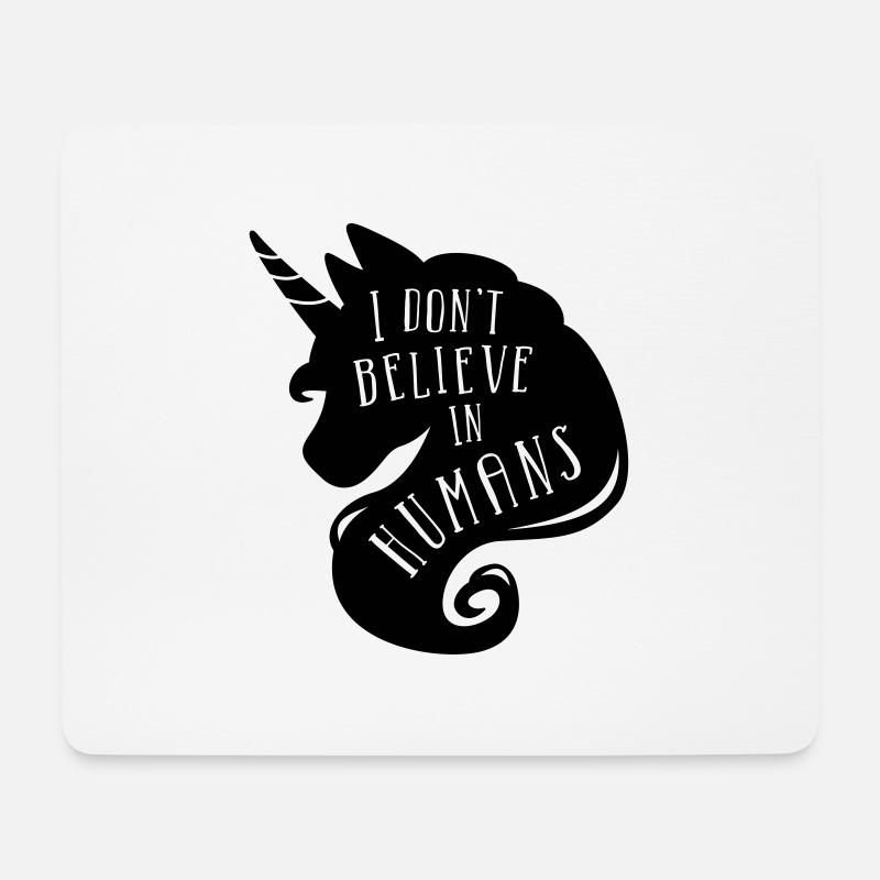 Believe in Humans - Mousepad (Querformat) - Weiß