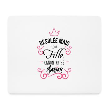 Fille canon - Tapis de souris (format paysage) - blanc - Devant