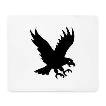 eagle bird of prey predator wild wings feather - Mouse Pad (horizontal) - white - Front
