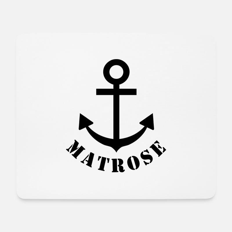 matrose Anker Kapitän Schifffahrt - Mousepad (Querformat) - Weiß