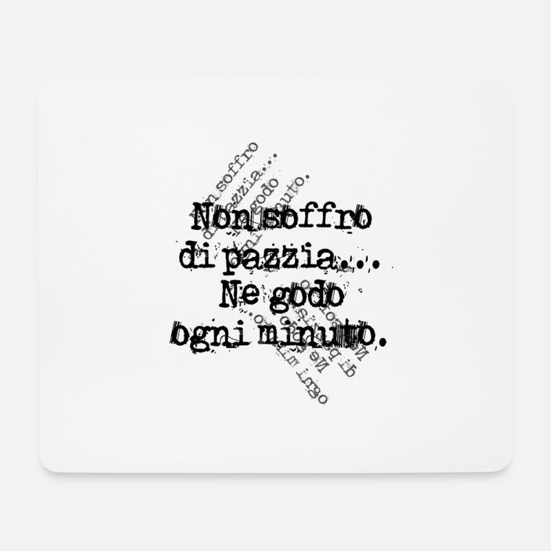 pazzia - Tappetino per mouse (orizzontale) - bianco