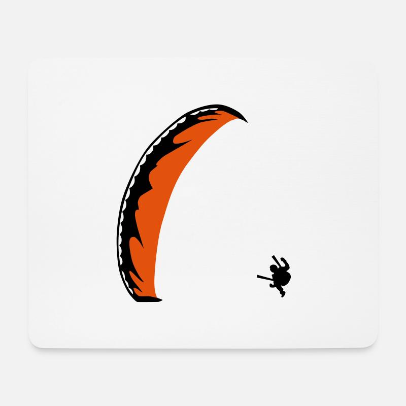 Gleitschirm Bodenspirale - Mousepad (Querformat) - Weiß