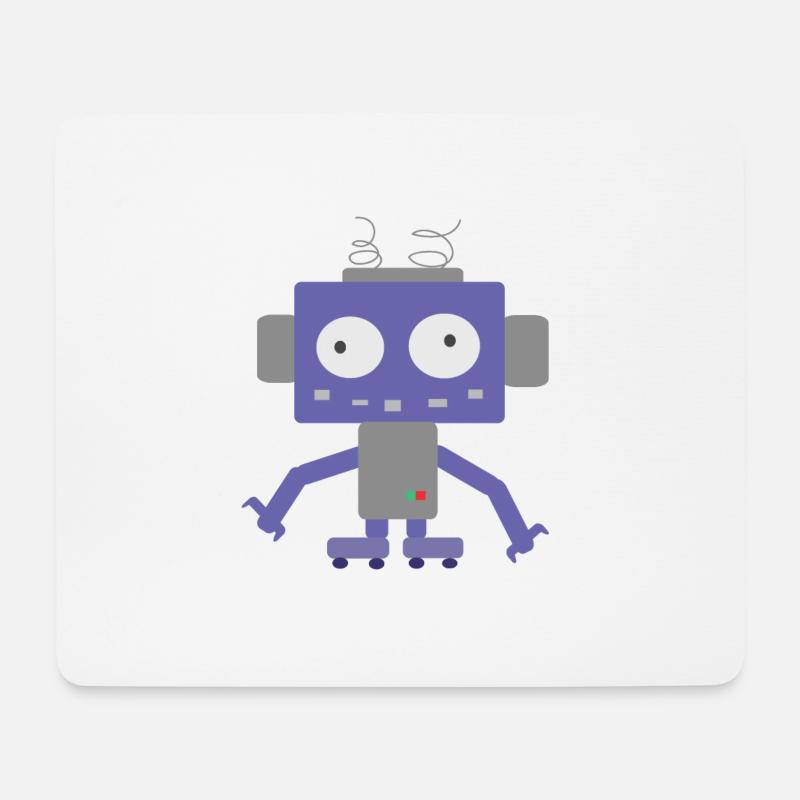 Cute Little Robot - Mouse Pad (horizontal) - white