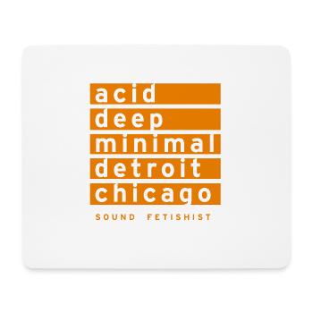 acid, deep, minimal, detroit, chicago - Mousepad (Querformat) - Weiß - Vorne
