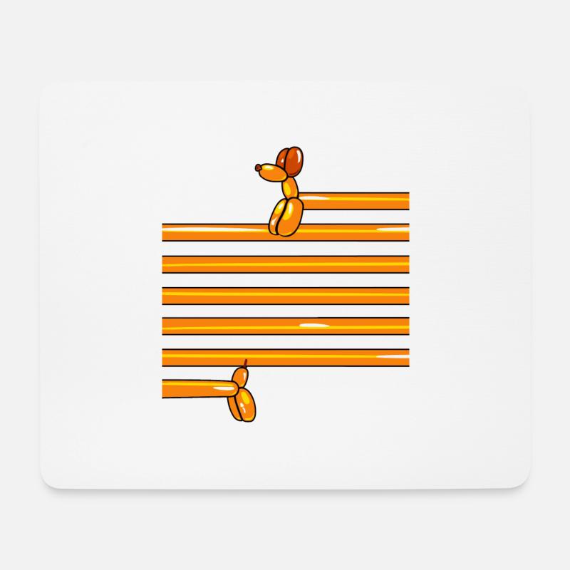 ballon-dog - Mousepad (Querformat) - Weiß