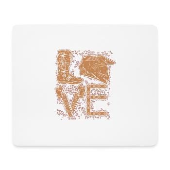 MOTORCYCLIST | MOTOCROSS RACE RACING DRIVER IDEA - Mouse Pad (horizontal) - white - Front