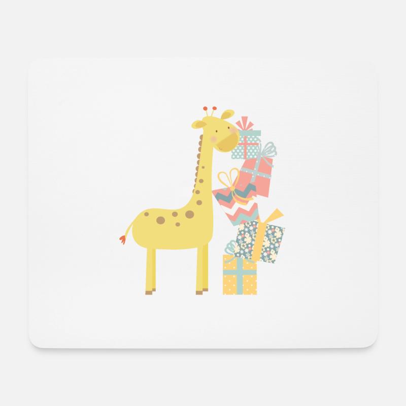 Giraffe - Mousepad (Querformat) - Weiß