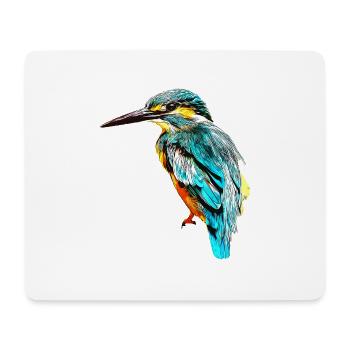 gxp ice bird kingfisher vector art - Mouse Pad (horizontal) - white - Front