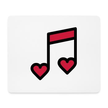 Romantic music note - Mouse Pad (horizontal) - white - Front