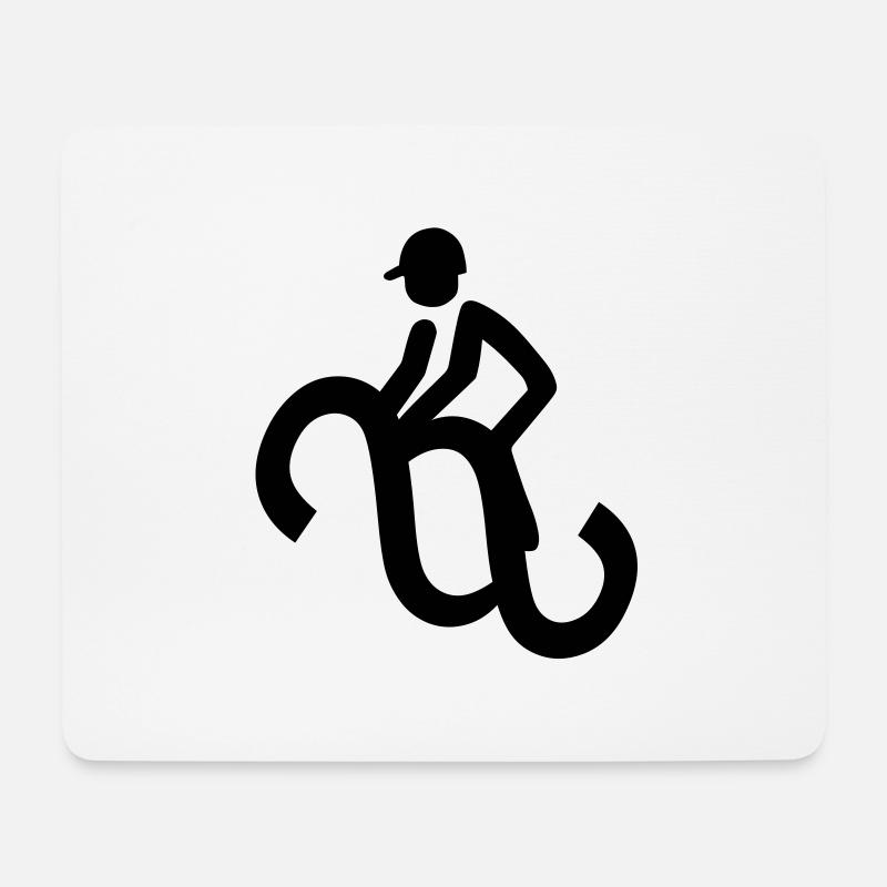 Paragraphenreiter - Mousepad (Querformat) - Weiß