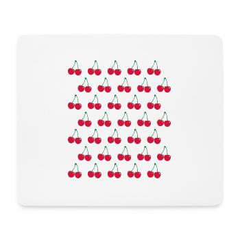 Modèle de cerises - Tapis de souris (format paysage) - blanc - Devant