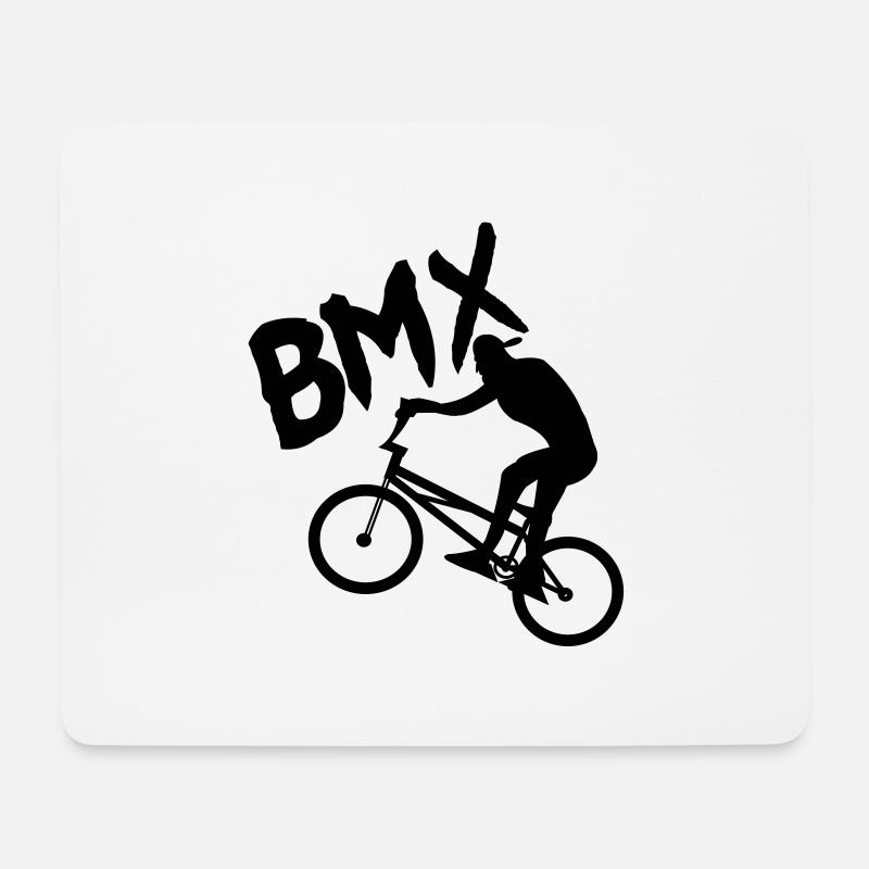 bmx - Mousepad (Querformat) - Weiß