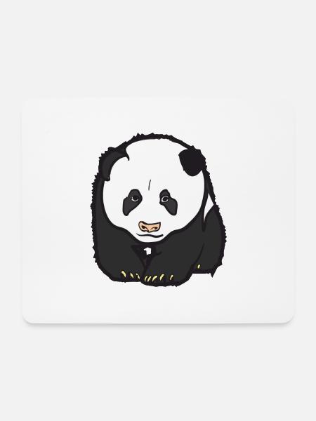 Panda Bär - Mousepad (Querformat) - Weiß