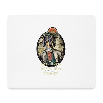 Dackel - Mousepad (Querformat) - Weiß - Vorne