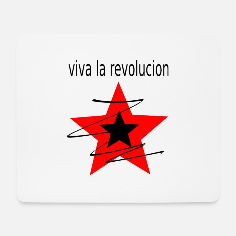 viva la revolucion - Mousepad (Querformat) - Weiß
