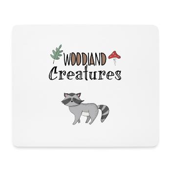 Raccoon Nature Home Forest Dwellers Animal Sweet - Mouse Pad (horizontal) - white - Front