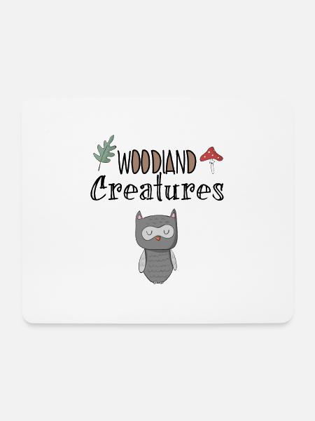 Waldbewohner Eule Nacht Süß Clipart Geschenk - Mousepad (Querformat) - Weiß