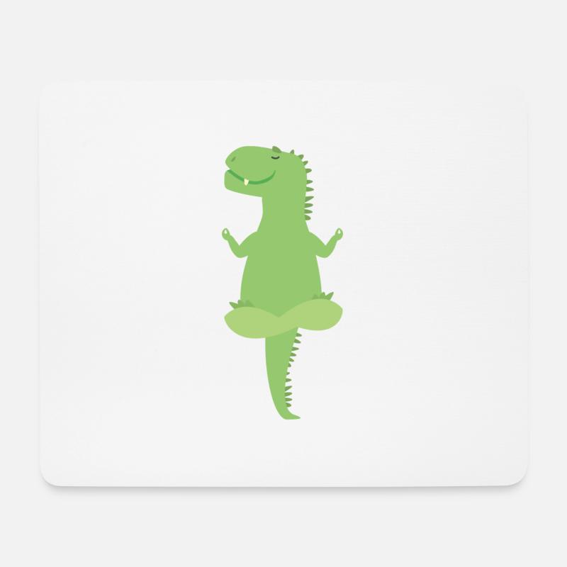 Dino - Mousepad (Querformat) - Weiß