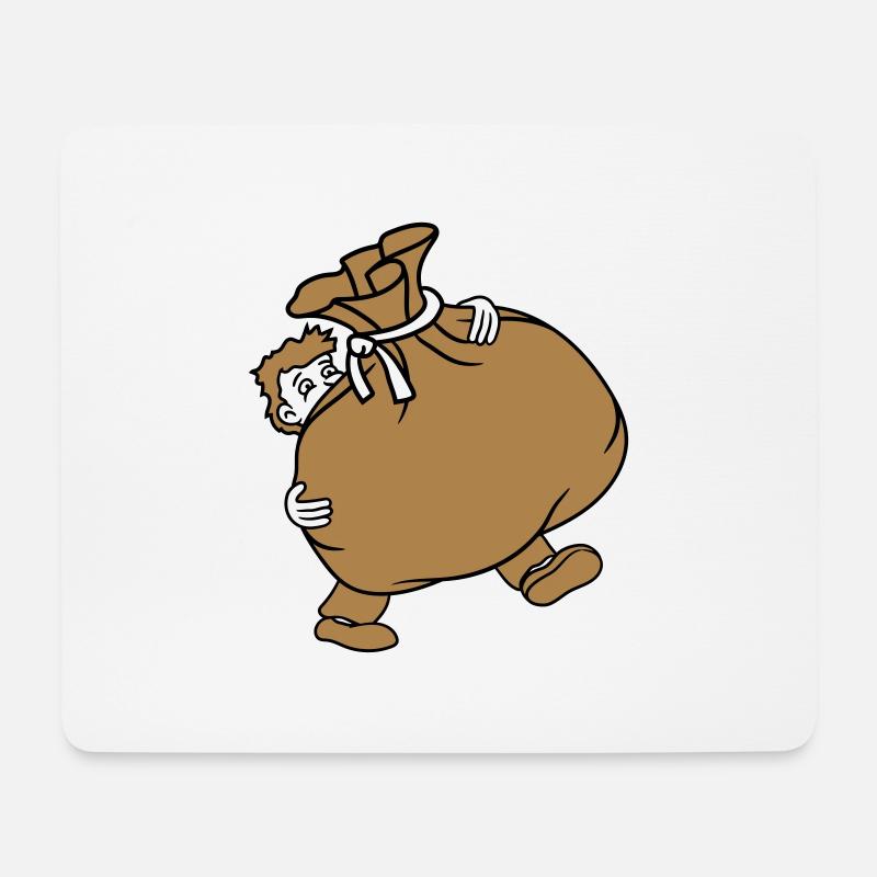 muell umzug transportieren schwer tragengeldsack b - Mousepad (Querformat) - Weiß