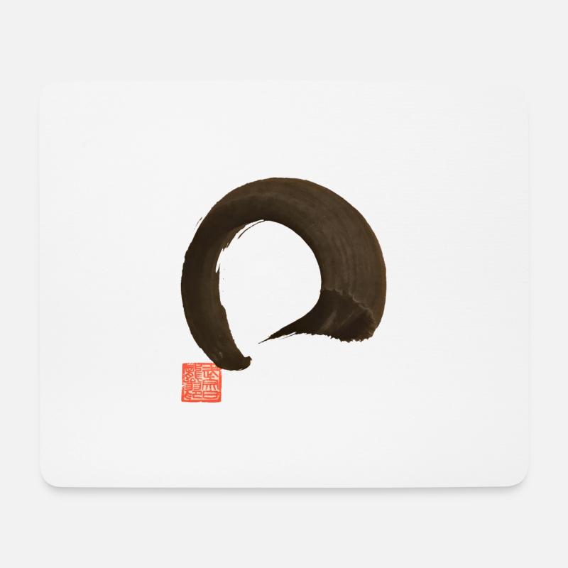 Enso - Zen Kalligraphie - Mousepad (Querformat) - Weiß