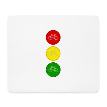 Ampel Fahrrad Fahrradampel - Mousepad (Querformat) - Weiß - Vorne