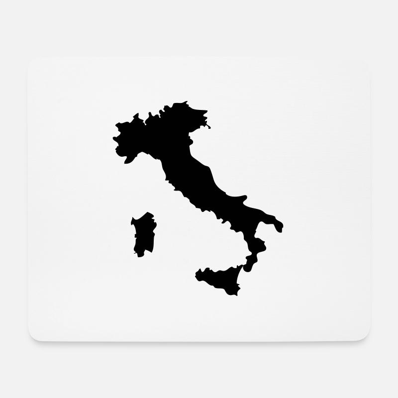 Italien Karte Landkarte - Mousepad (Querformat) - Weiß