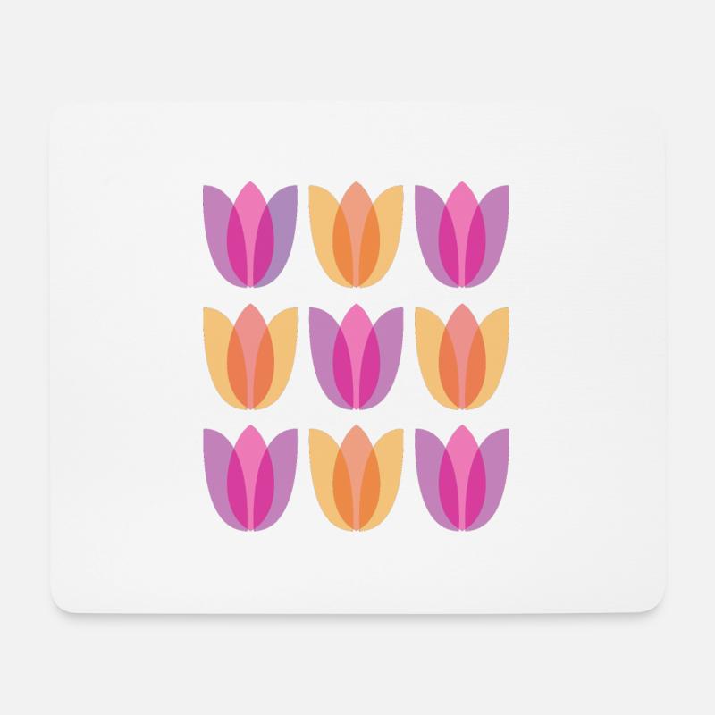 Tulpen - Mousepad (Querformat) - Weiß