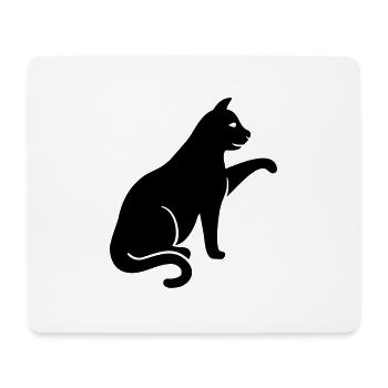 Katze - Mousepad (Querformat) - Weiß - Vorne