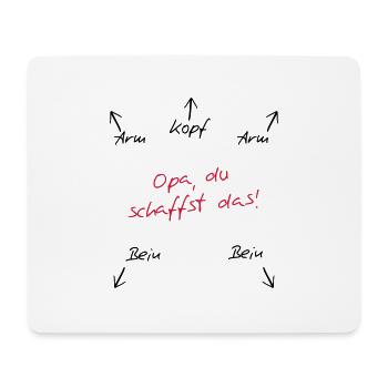 Opa du schaffst das - Mousepad (Querformat) - Weiß - Vorne