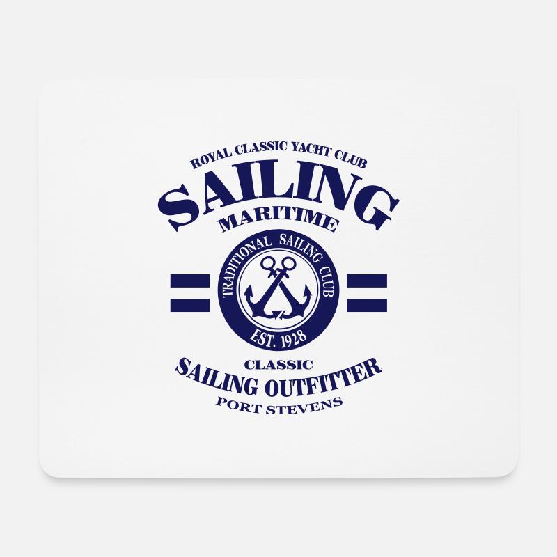 Maritime Sailing - Mousepad (Querformat) - Weiß