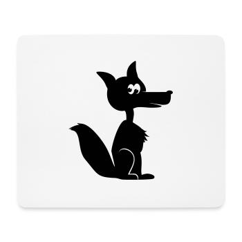 Fuchs Kojote cayote 1c - Mousepad (Querformat) - Weiß - Vorne