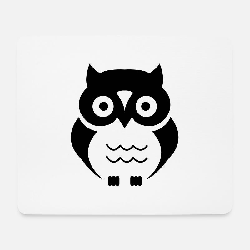 eule - Mousepad (Querformat) - Weiß