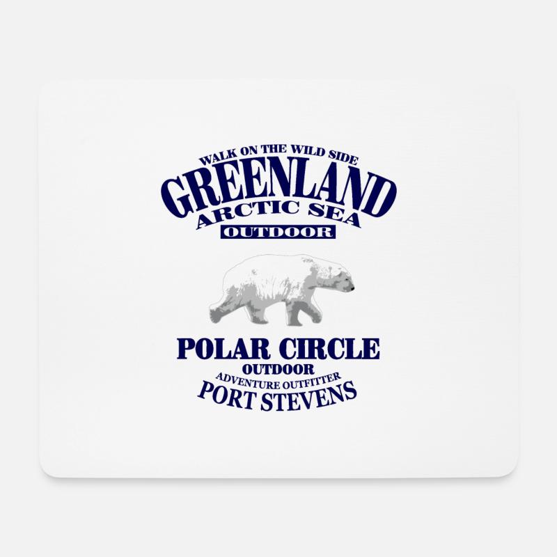 Greenland - Polar Bear - Grönland - Mousepad (Querformat) - Weiß