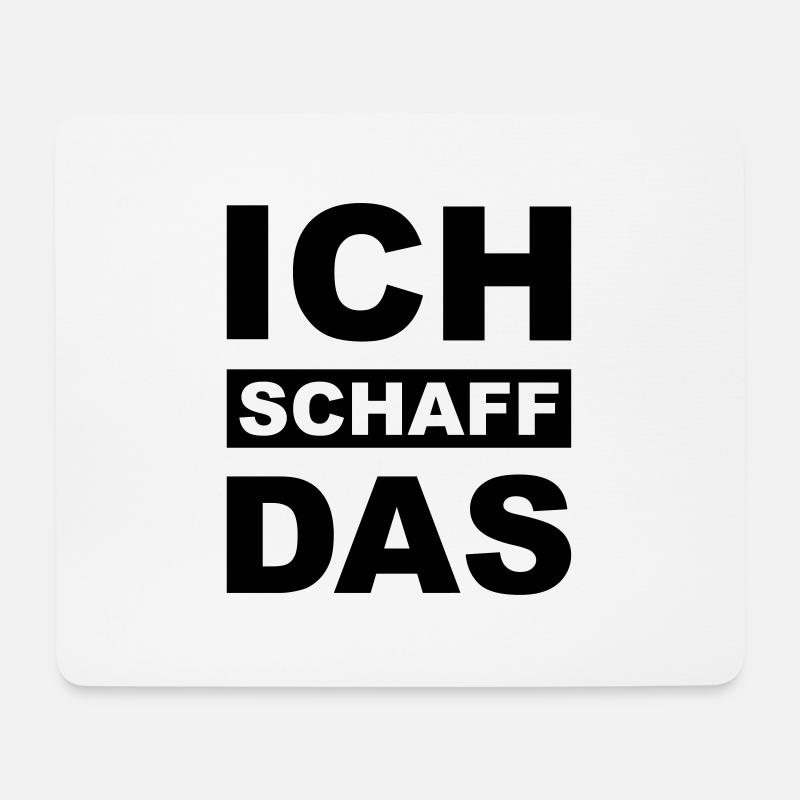 Ich schaff das - Mousepad (Querformat) - Weiß