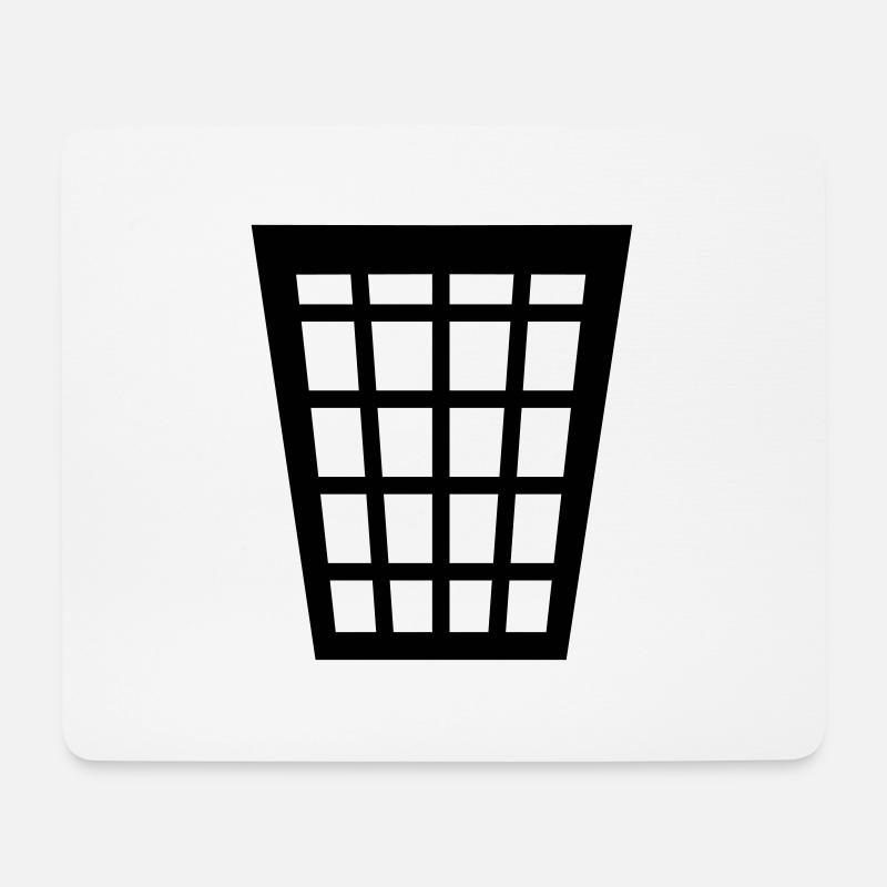Müll, Müllkübel - Mousepad (Querformat) - Weiß