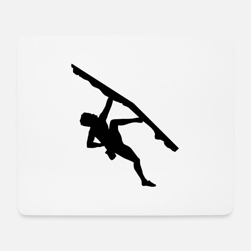 Klettern, Kletterer - Mousepad (Querformat) - Weiß