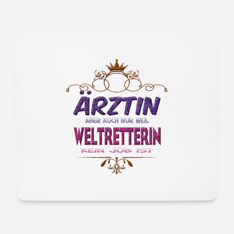 Ärztin Weltretterin - Mousepad (Querformat) - Weiß