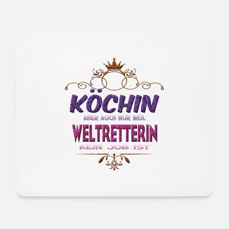 Köchin Weltretterin - Mousepad (Querformat) - Weiß