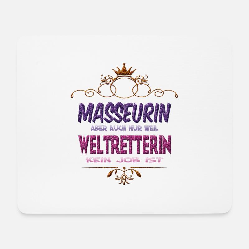 Masseurin Weltretterin - Mousepad (Querformat) - Weiß