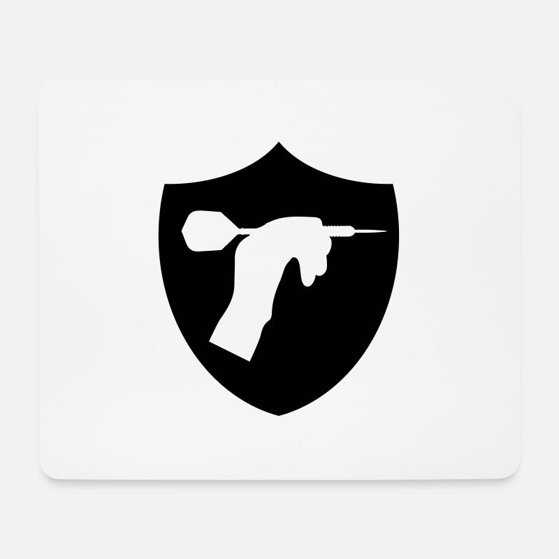 darts hand design - Mousepad (Querformat) - Weiß