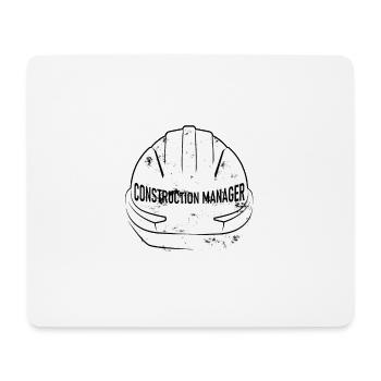 Baustelle, Helm - Mousepad (Querformat) - Weiß - Vorne