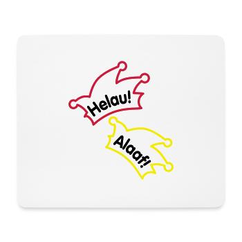 Narrenkappe / Helau / Alaaf - Mousepad (Querformat) - Weiß - Vorne