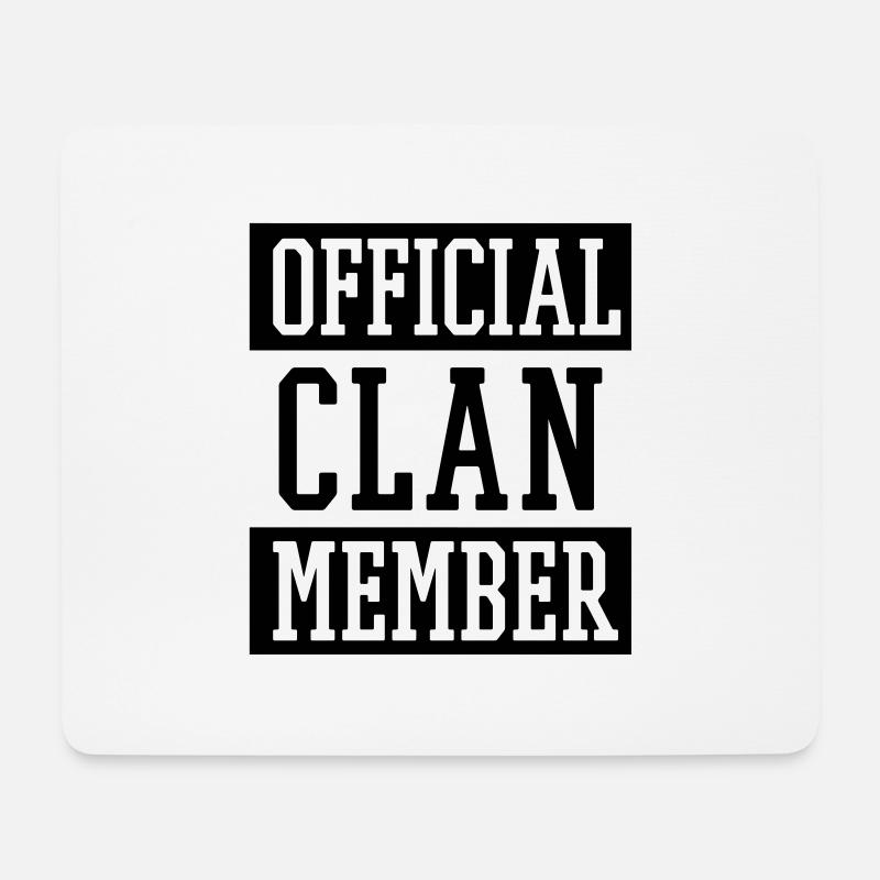Official Clan Member - Mousepad (Querformat) - Weiß