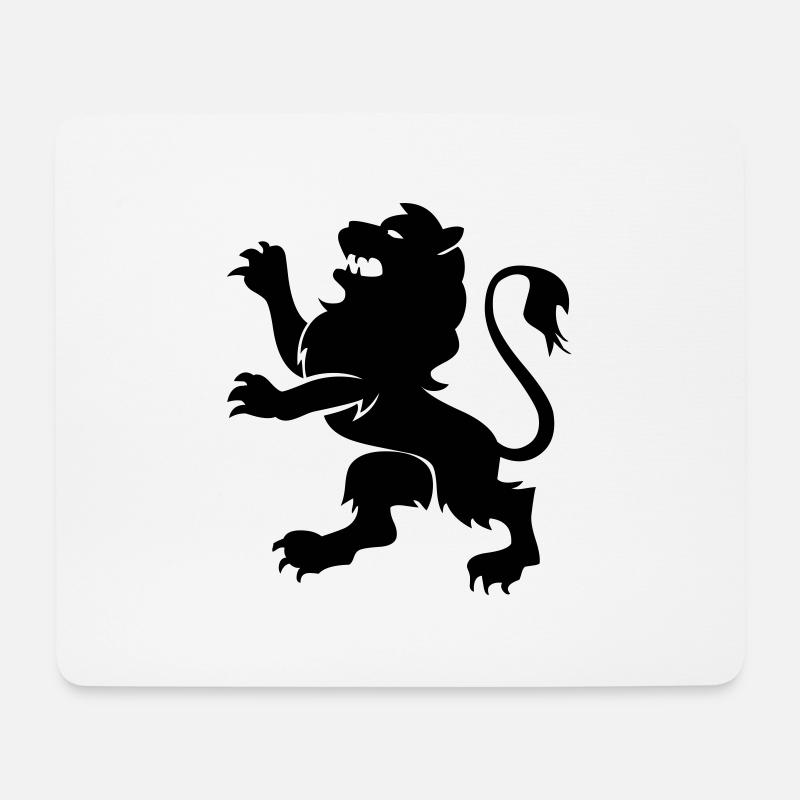 wappen_loewe - Mousepad (Querformat) - Weiß