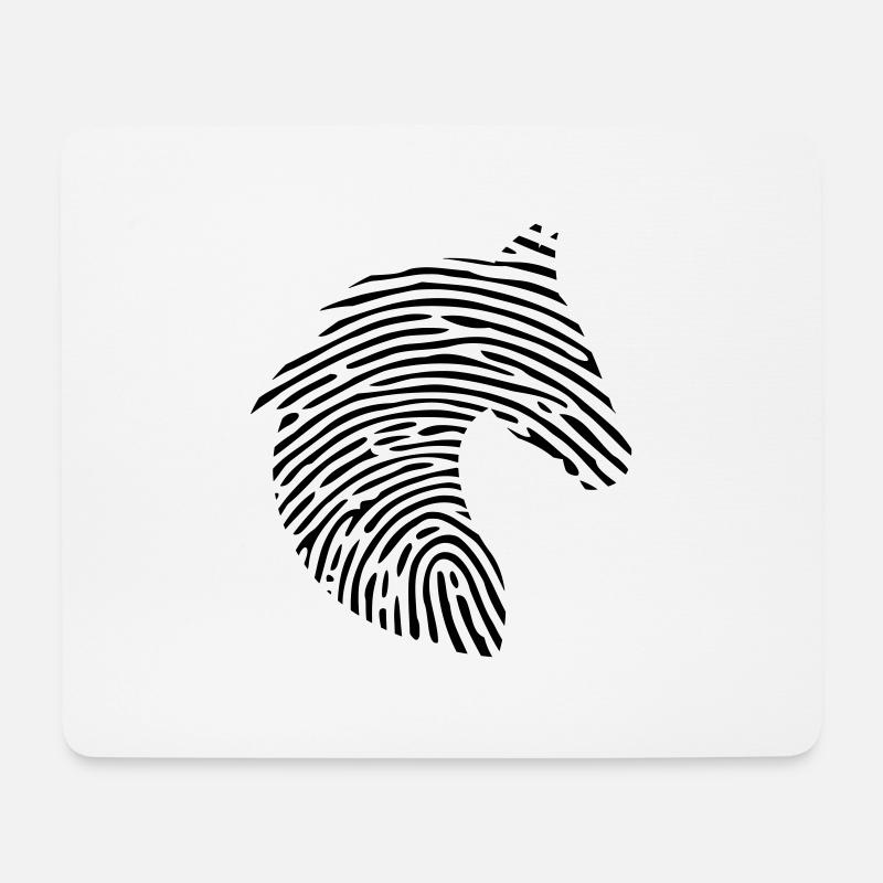 Fingerabdruck DNS DNA Pferd Pferde Reiten Pony - Mousepad (Querformat) - Weiß