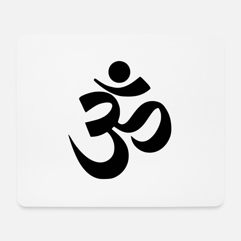 AUM - Mousepad (Querformat) - Weiß