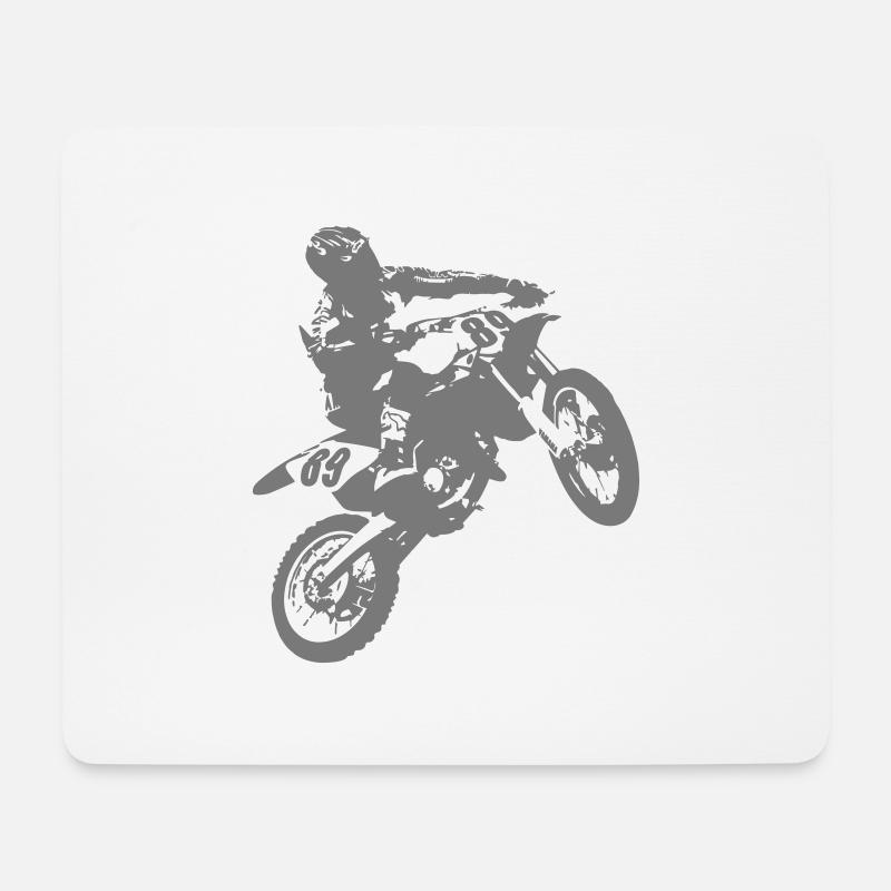 Motorcross - Mousepad (Querformat) - Weiß