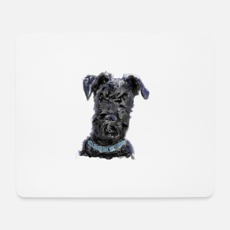 Kerry Blue Terrier - Mousepad (Querformat) - Weiß