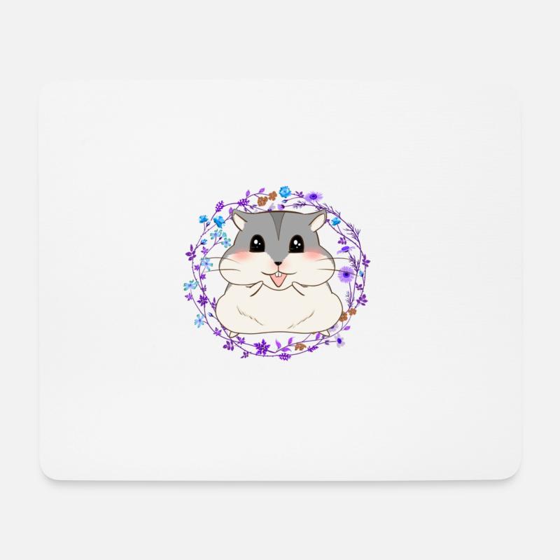 Hamster - Mousepad (Querformat) - Weiß