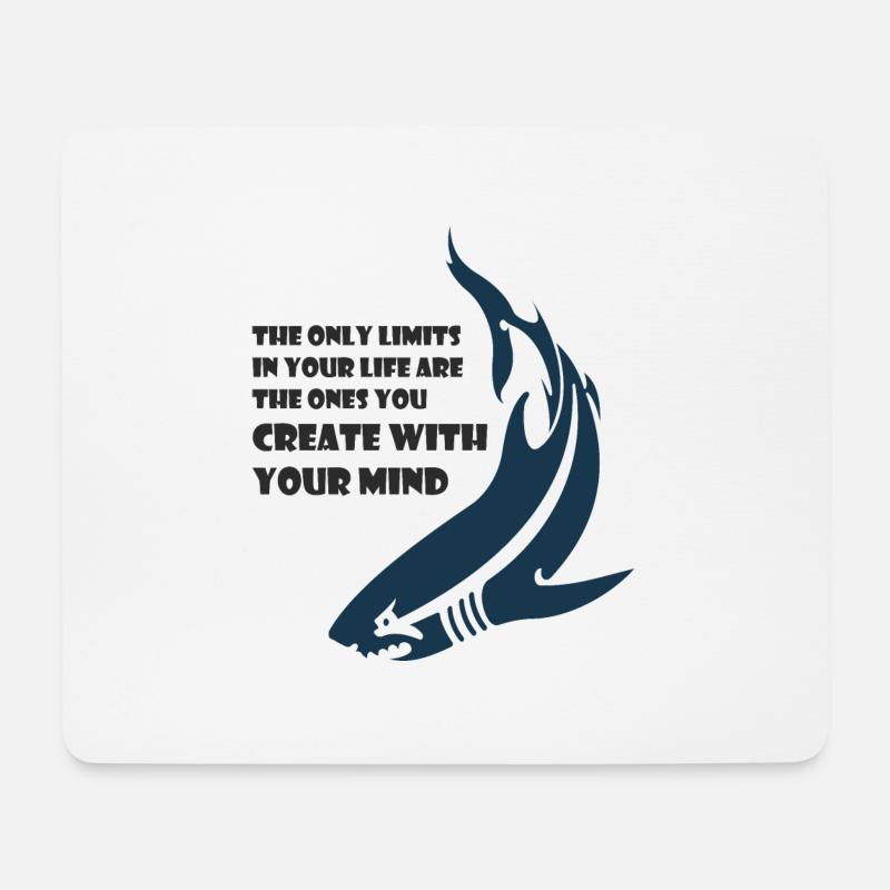 shark shark quote - Mouse Pad (horizontal) - white